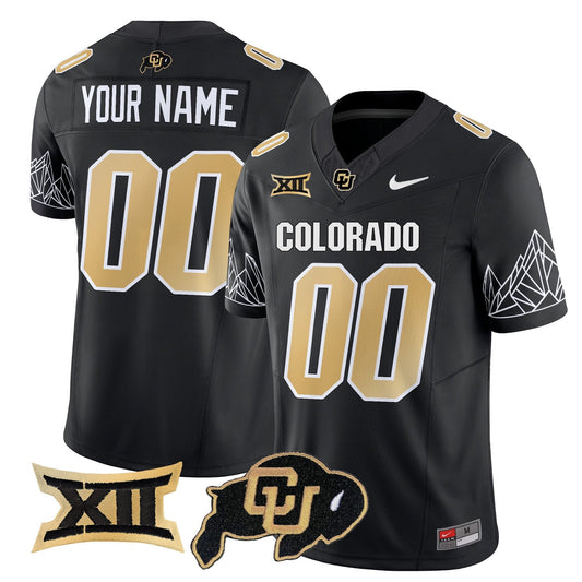 Custom Name/Gender Colorado Buffaloes Vapor Limited Jersey V3 - Big 12 XII Patch - All Stitched