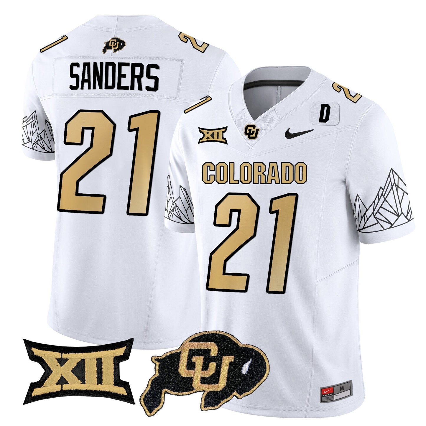 Men's Colorado Buffaloes Vapor Limited Jersey V3 - Big 12 XII Patch - All Stitched