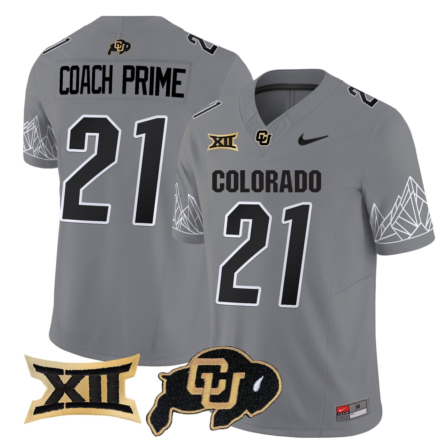 Men's Colorado Buffaloes Vapor Limited Jersey V3 - Big 12 XII Patch - All Stitched