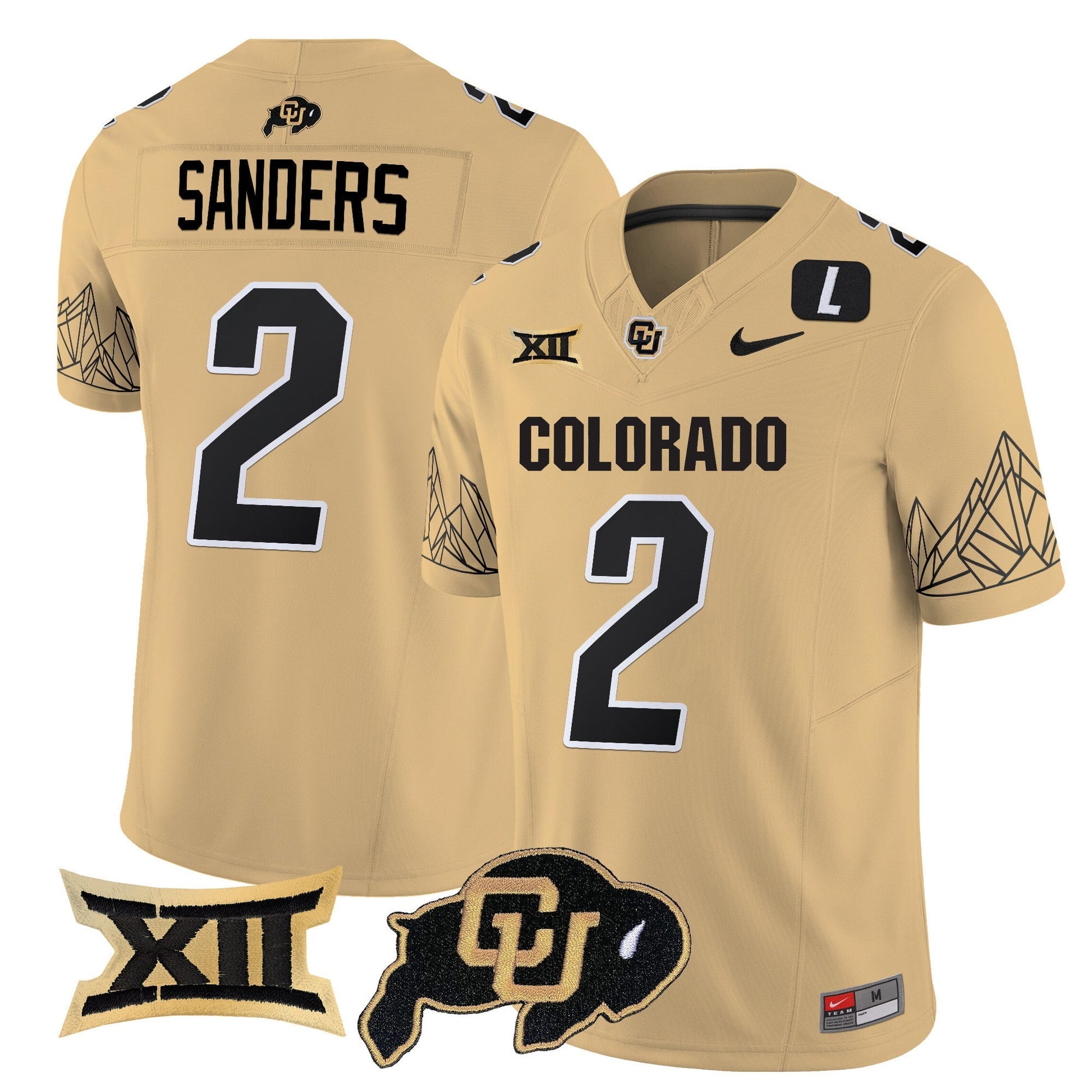 Men's Colorado Buffaloes Vapor Limited Jersey V3 - Big 12 XII Patch - All Stitched