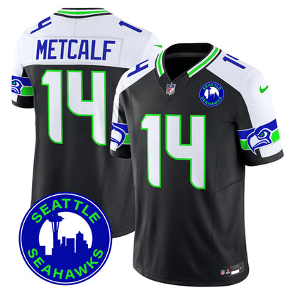 Men's Seahawks 2024 Seattle City Patch Vapor Limited Jersey - All Stitched