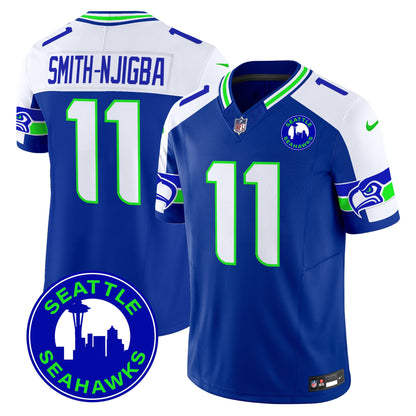 Men's Seahawks 2024 Seattle City Patch Vapor Limited Jersey - All Stitched