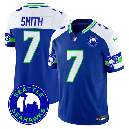 Men's Seahawks 2024 Seattle City Patch Vapor Limited Jersey - All Stitched