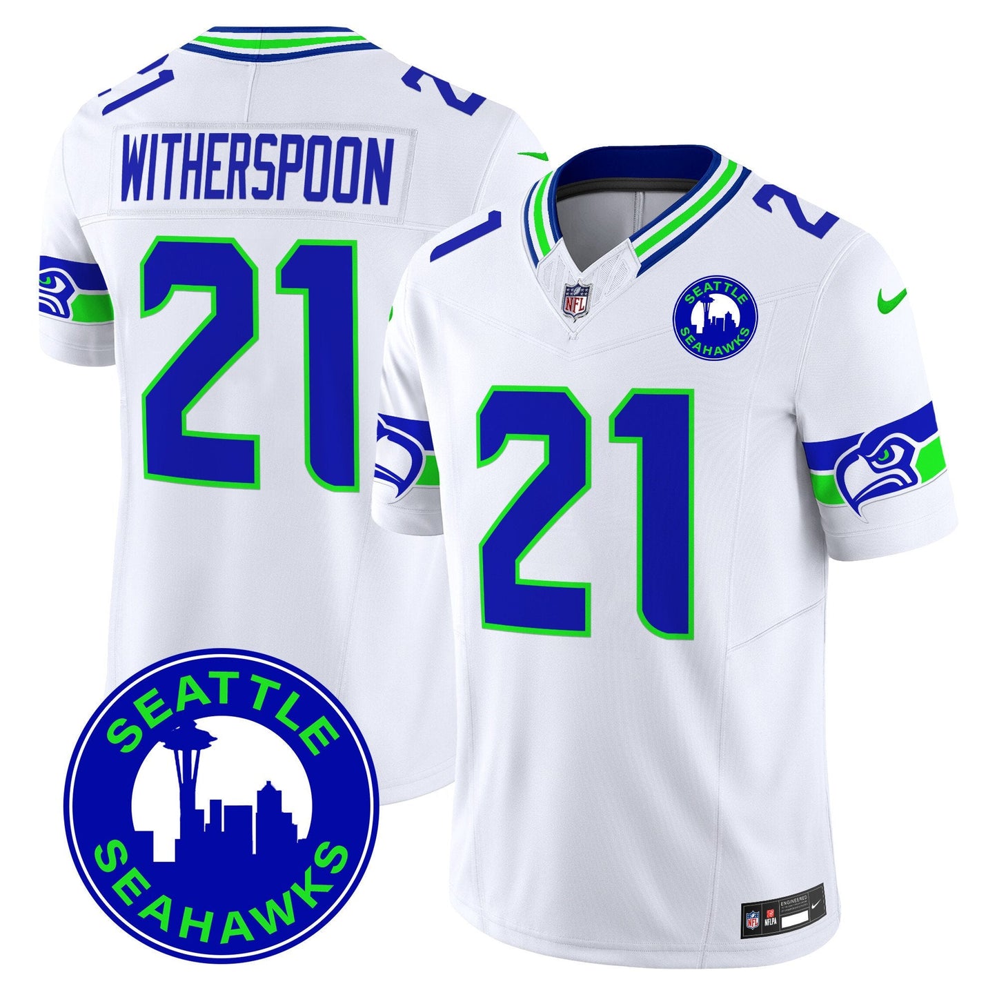 Men's Seahawks 2024 Seattle City Patch Vapor Limited Jersey - All Stitched