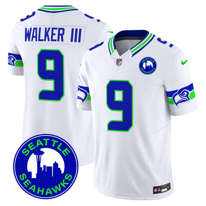 Men's Seahawks 2024 Seattle City Patch Vapor Limited Jersey - All Stitched