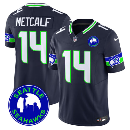 Men's Seahawks 2024 Seattle City Patch Vapor Limited Jersey - All Stitched