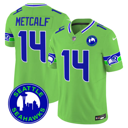 Men's Seahawks 2024 Seattle City Patch Vapor Limited Jersey - All Stitched