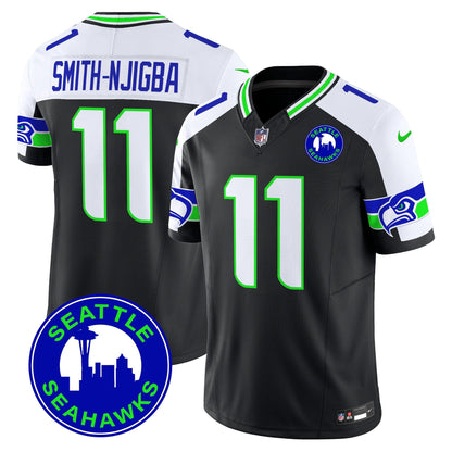 Men's Seahawks 2024 Seattle City Patch Vapor Limited Jersey - All Stitched