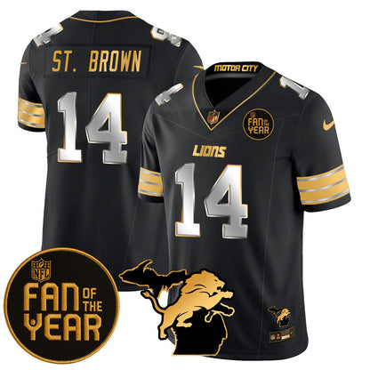 Men's Detroit Lions "Fan Of The Year" Jersey - All Stitched