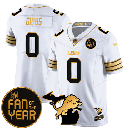 Men's Detroit Lions "Fan Of The Year" Jersey - All Stitched