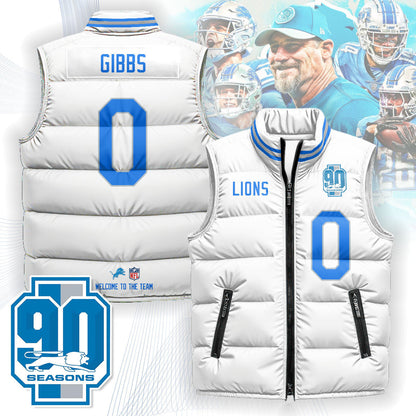 Detroit Lions Unisex Puffer Vest