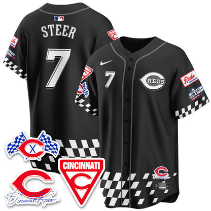 Men's Cincinnati Reds 2025 Speedway Limited Jersey V2 - All Stitched