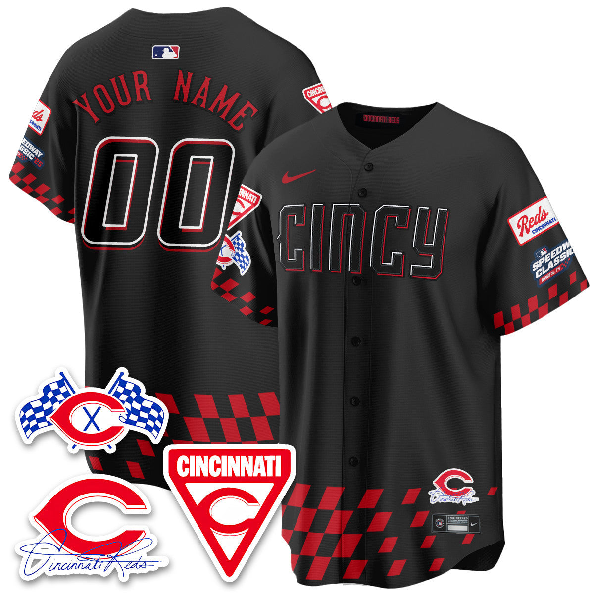 Men's Cincinnati Reds 2025 Speedway Limited Jersey V2 - All Stitched