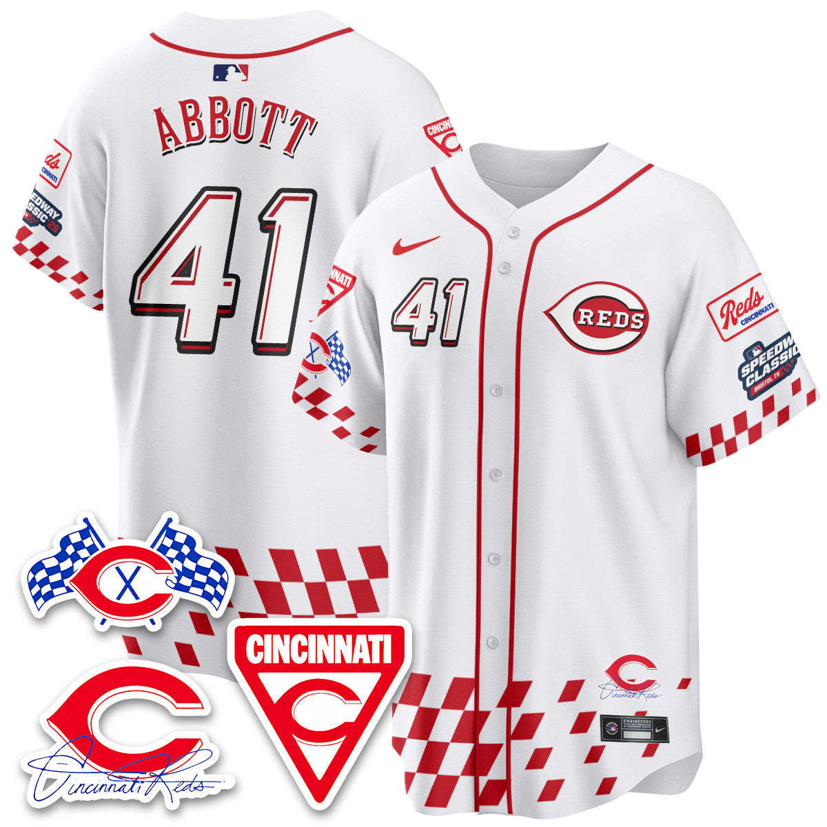 Men's Cincinnati Reds 2025 Speedway Limited Jersey V2 - All Stitched