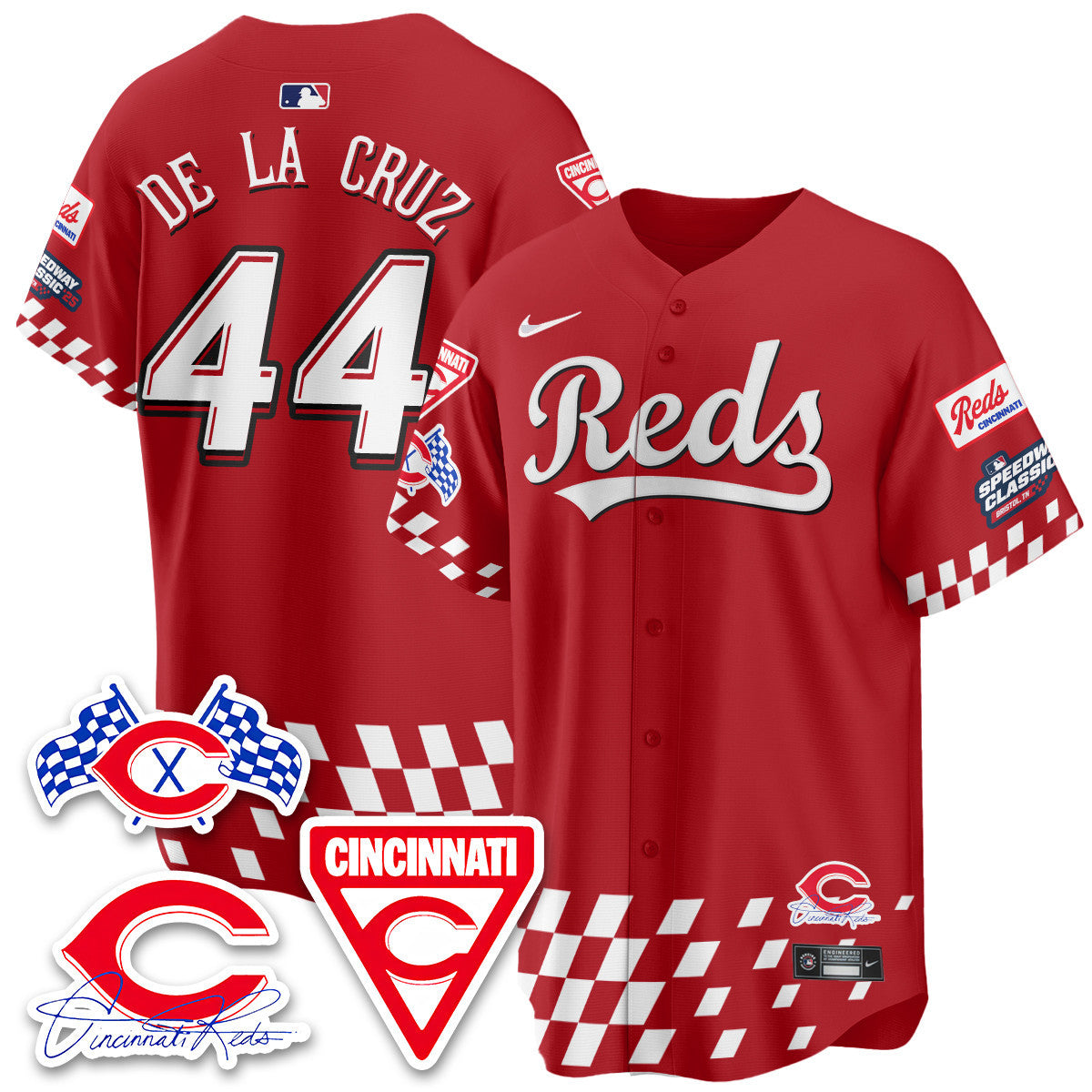 Men's Cincinnati Reds 2025 Speedway Limited Jersey V2 - All Stitched