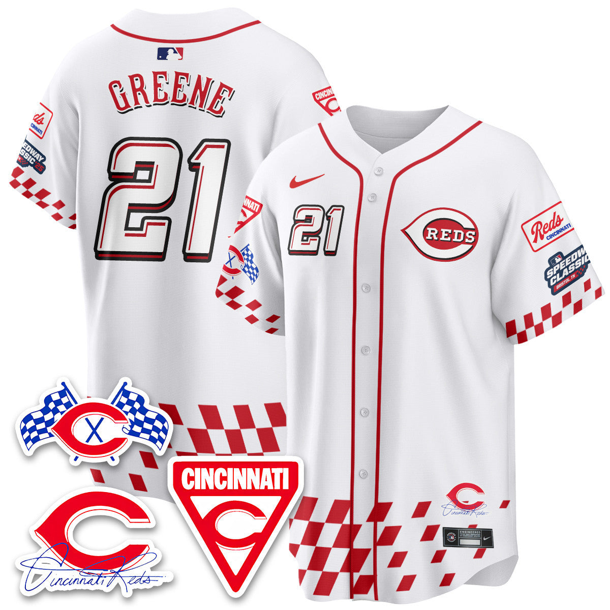 Men's Cincinnati Reds 2025 Speedway Limited Jersey V2 - All Stitched