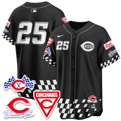 Men's Cincinnati Reds 2025 Speedway Limited Jersey V2 - All Stitched