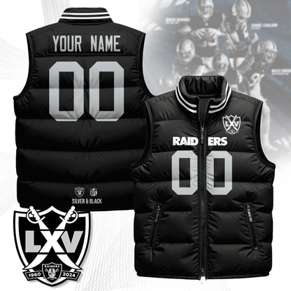 Custom Las Vegas Raiders Unisex Puffer Vest