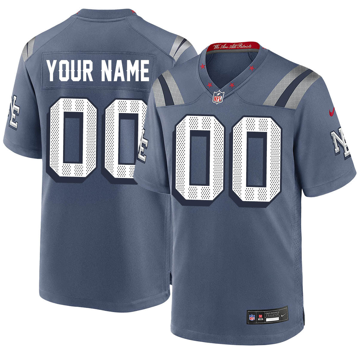New England Patriots F.U.S.E. Limited Rivalry Series Custom Jersey - All Stitched