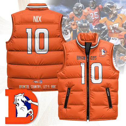 Denver Broncos Unisex Puffer Vest