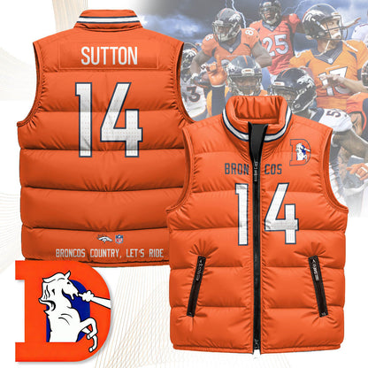 Denver Broncos Unisex Puffer Vest