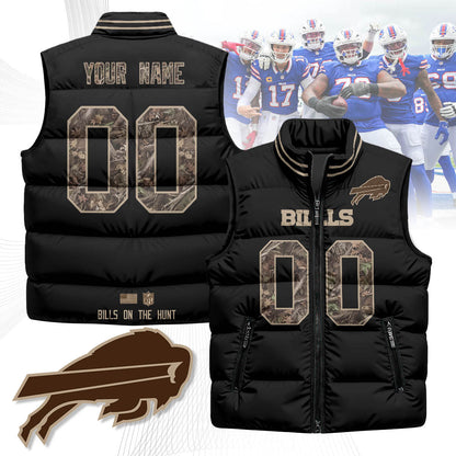 Custom Buffalo Bills Hunting Unisex Puffer Vest