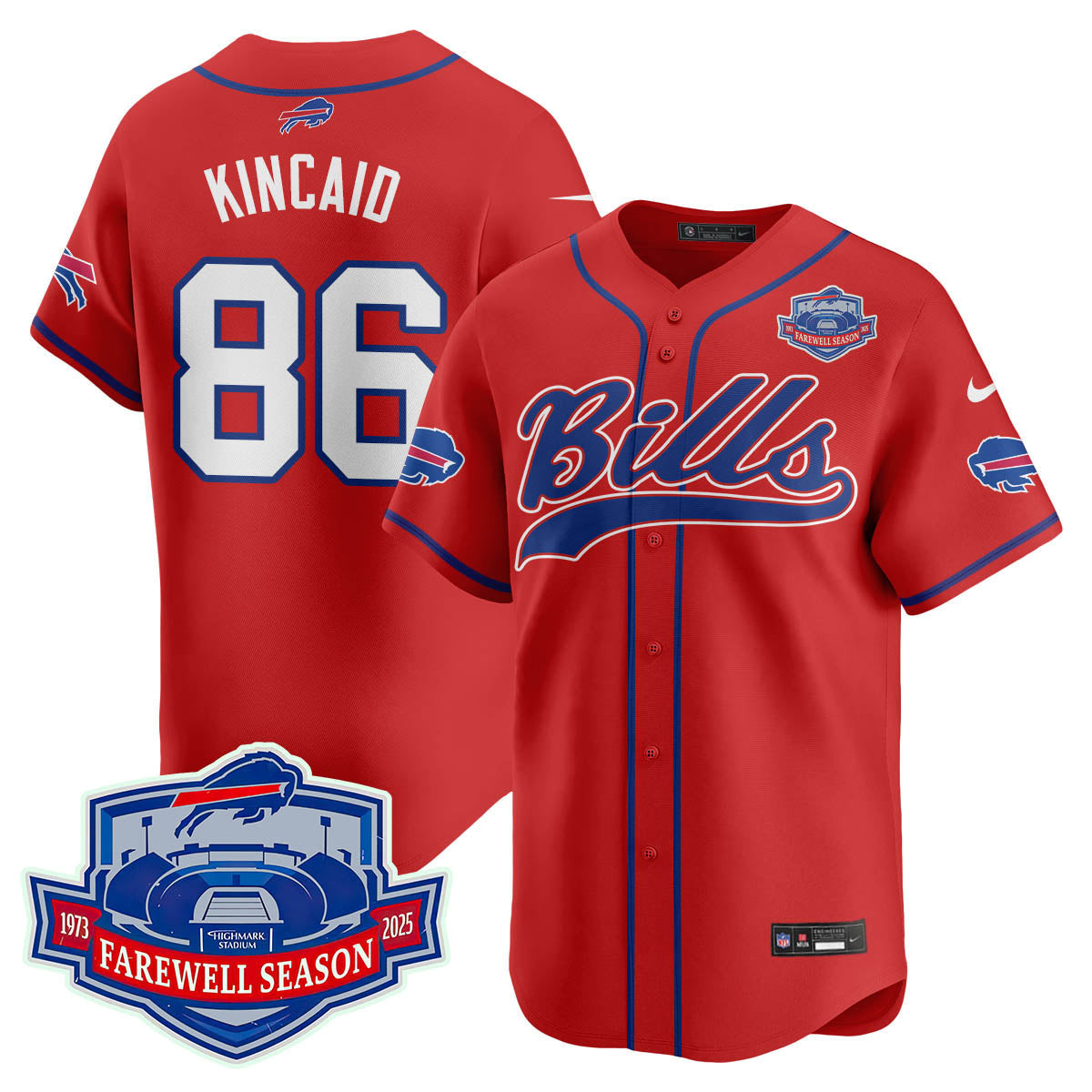 Buffalo Bills 2025 Baseball Jersey All Stitched - Farewell to Highmark Stadium