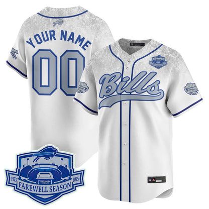 Buffalo Bills 2025 Baseball Custom Jersey All Stitched - Farewell to Highmark Stadium