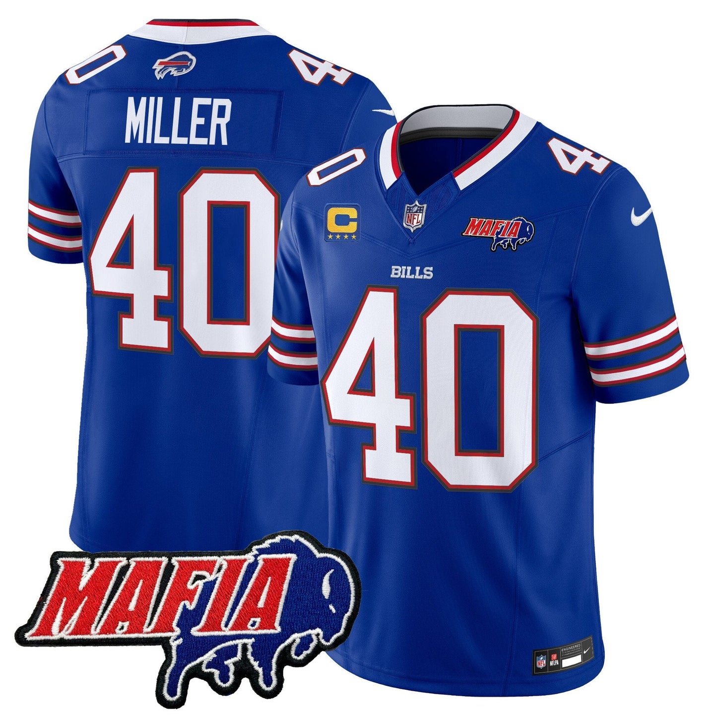 BUF 2025 Bills Mafia Patch Vapor Limited Jersey - All Stitched