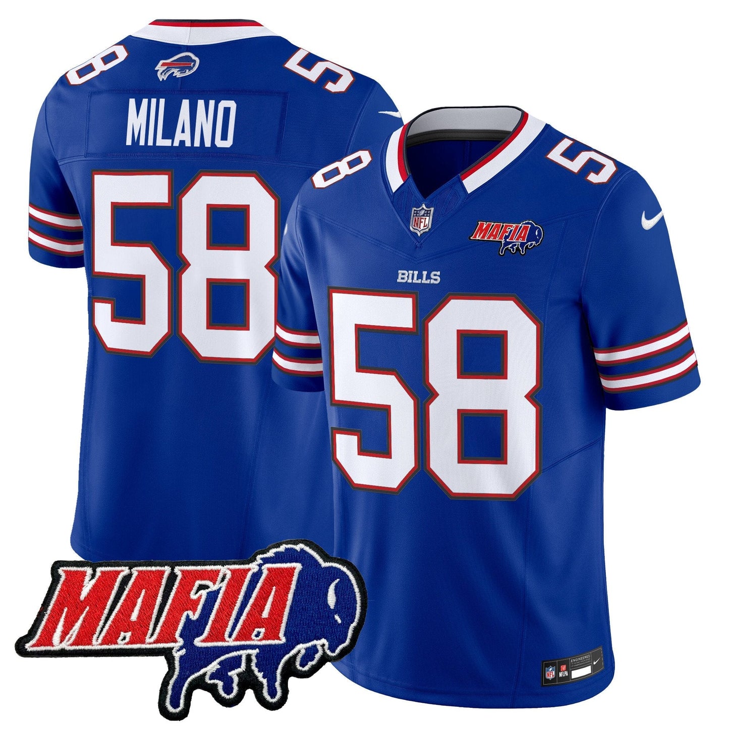 BUF 2025 Bills Mafia Patch Vapor Limited Jersey - All Stitched