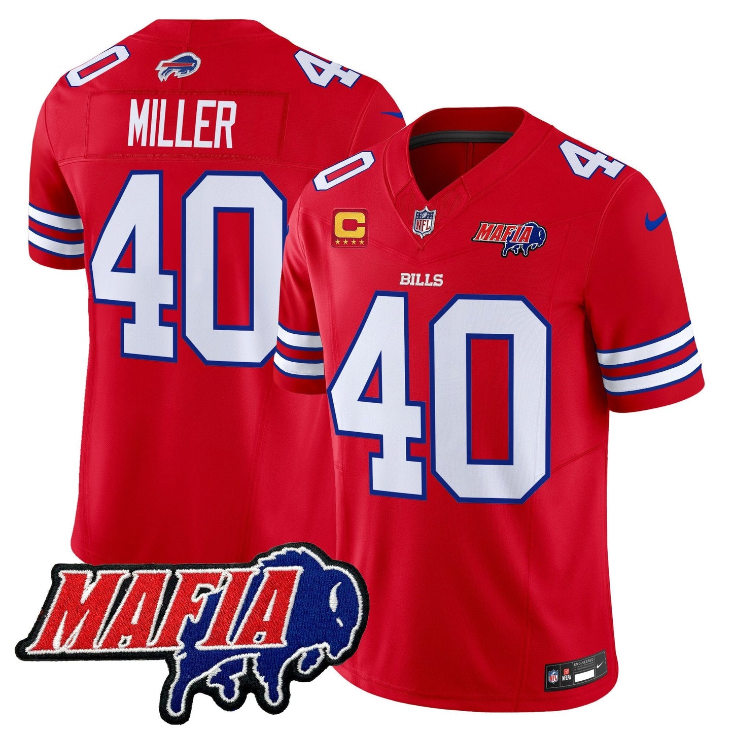 BUF 2025 Bills Mafia Patch Vapor Limited Jersey - All Stitched
