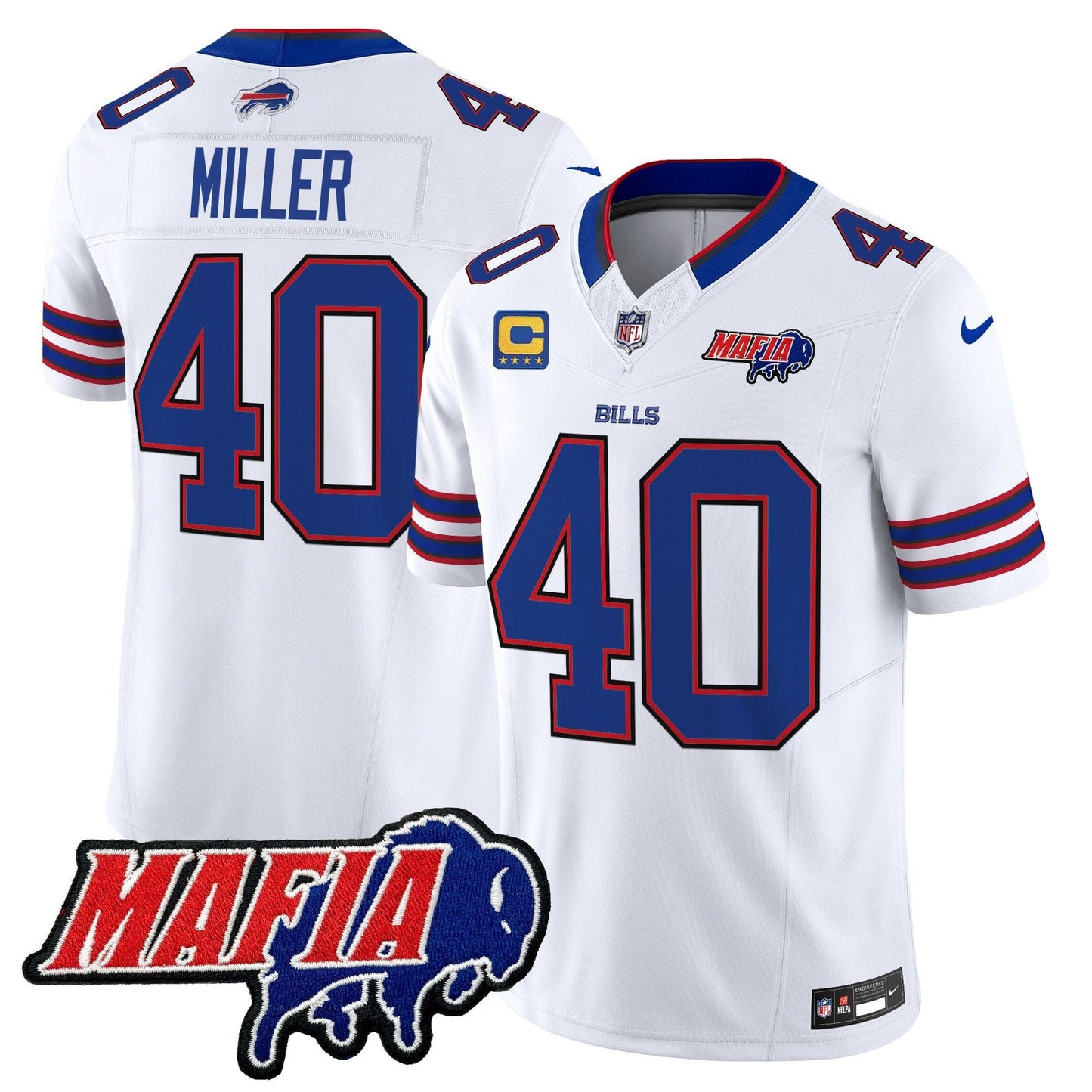 BUF 2025 Bills Mafia Patch Vapor Limited Jersey - All Stitched