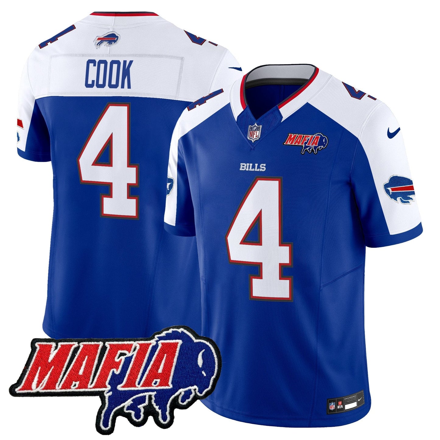 BUF 2025 Bills Mafia Patch Vapor Limited Jersey - All Stitched