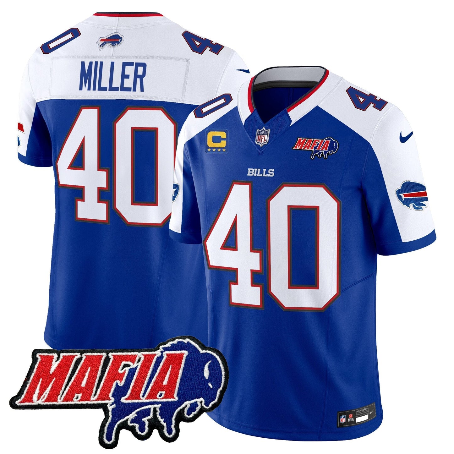 BUF 2025 Bills Mafia Patch Vapor Limited Jersey - All Stitched