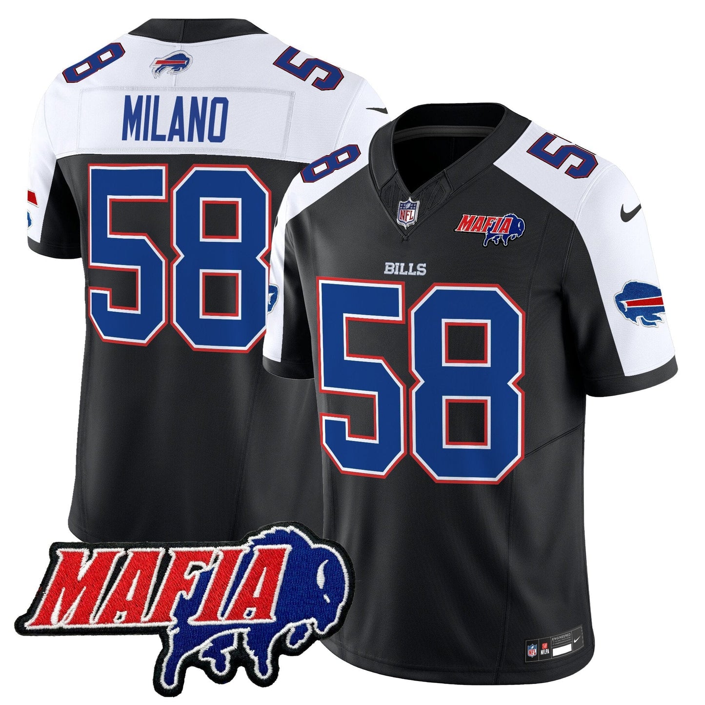 BUF 2025 Bills Mafia Patch Vapor Limited Jersey - All Stitched