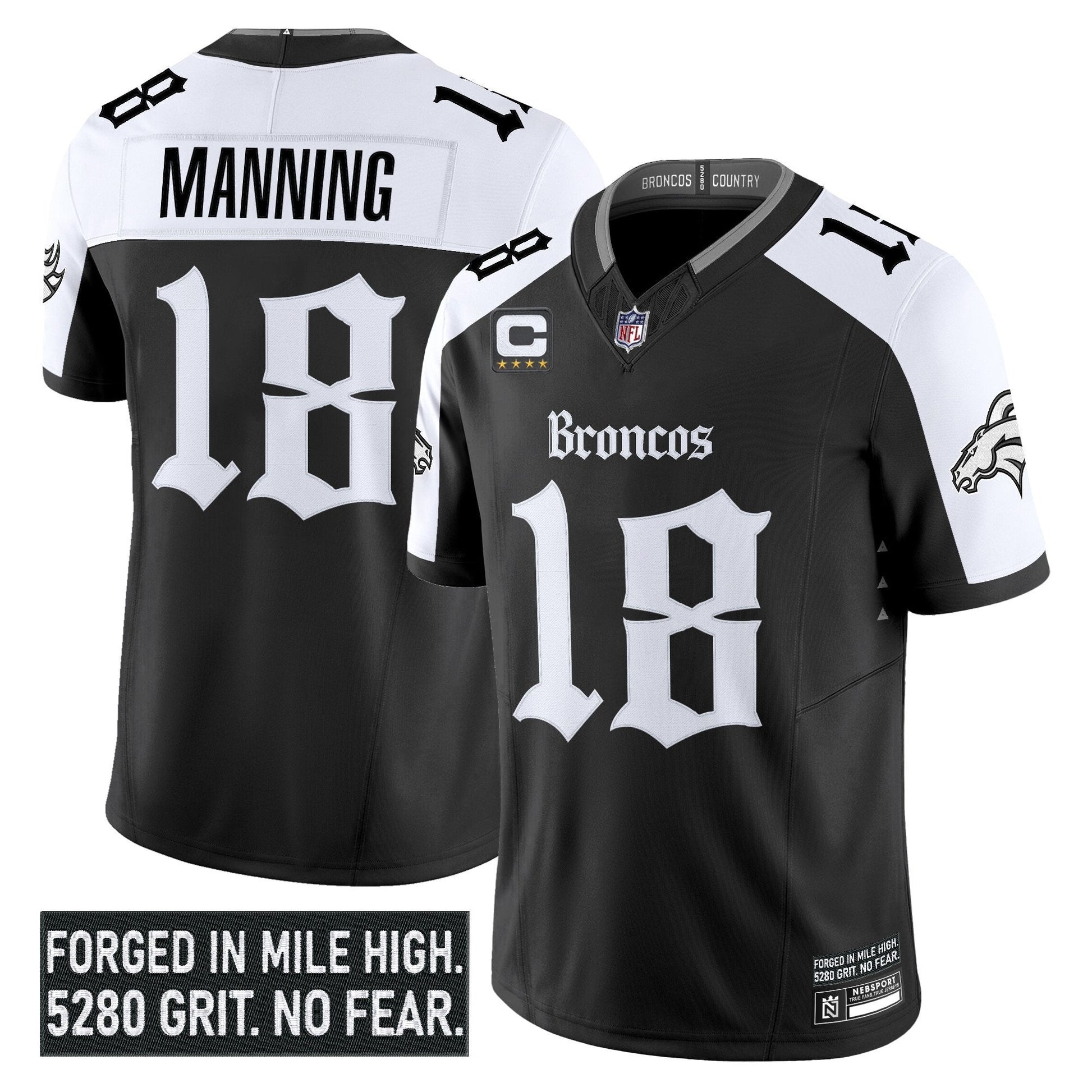 Men's Denver Broncos 'Gothic Mile High Shadows Edition' Vapor Limited Jersey - All Stitched