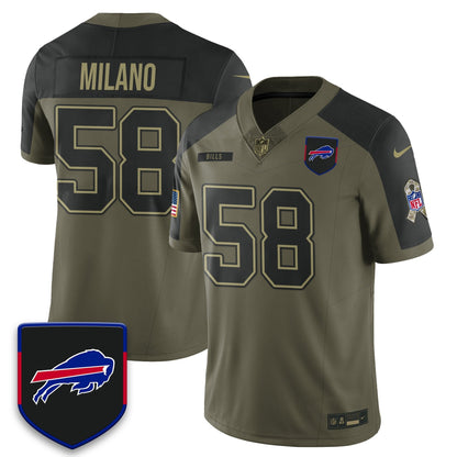 Buffalo Bills 2025 Salute to Service Limited Jersey - All Stitched
