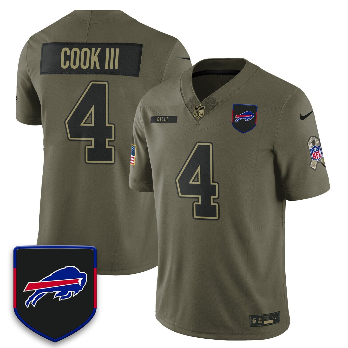 Buffalo Bills 2025 Salute to Service Limited Jersey - All Stitched