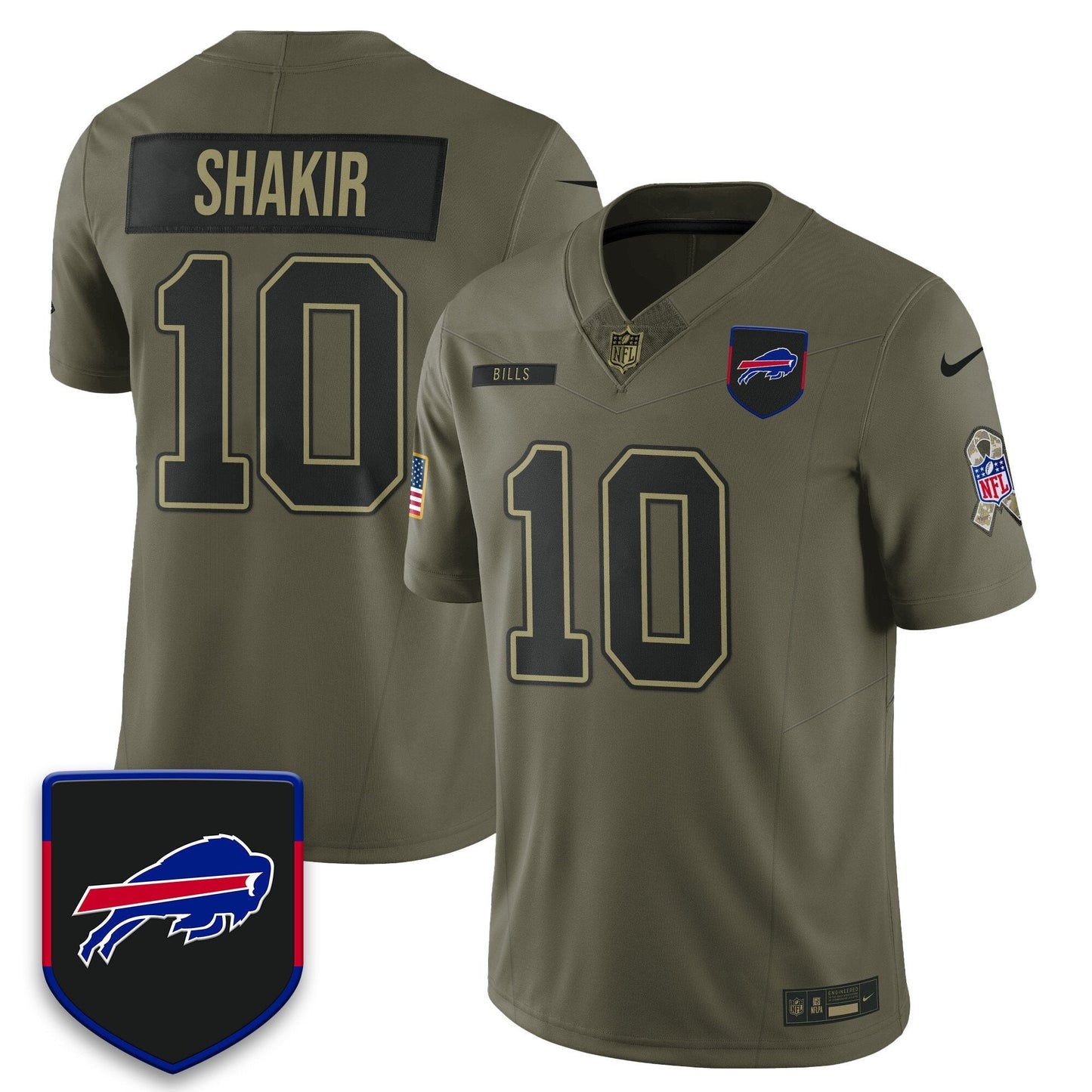 Buffalo Bills 2025 Salute to Service Limited Jersey - All Stitched