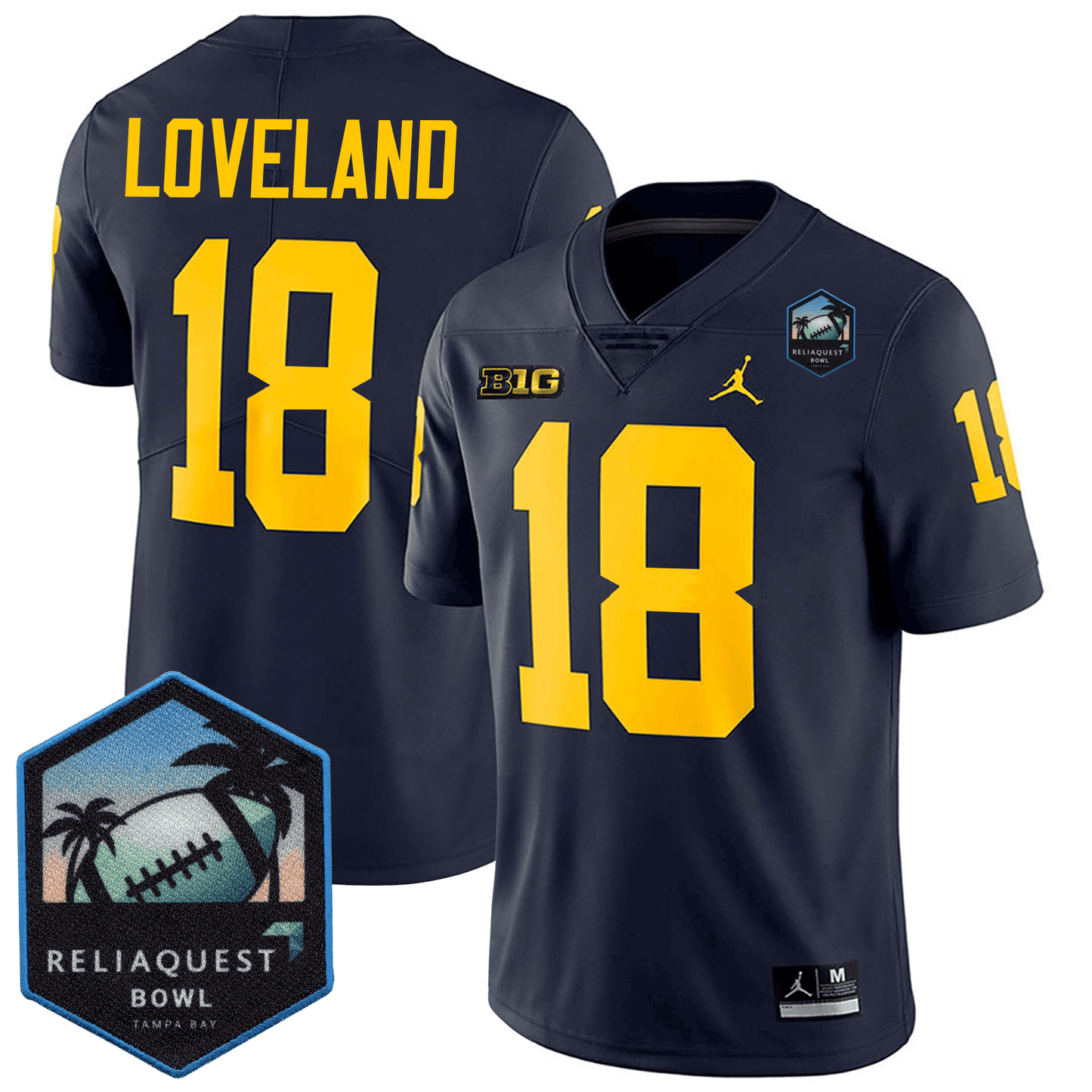 MICH Football 24/25 Jersey - ReliaQuest Bowl Patch