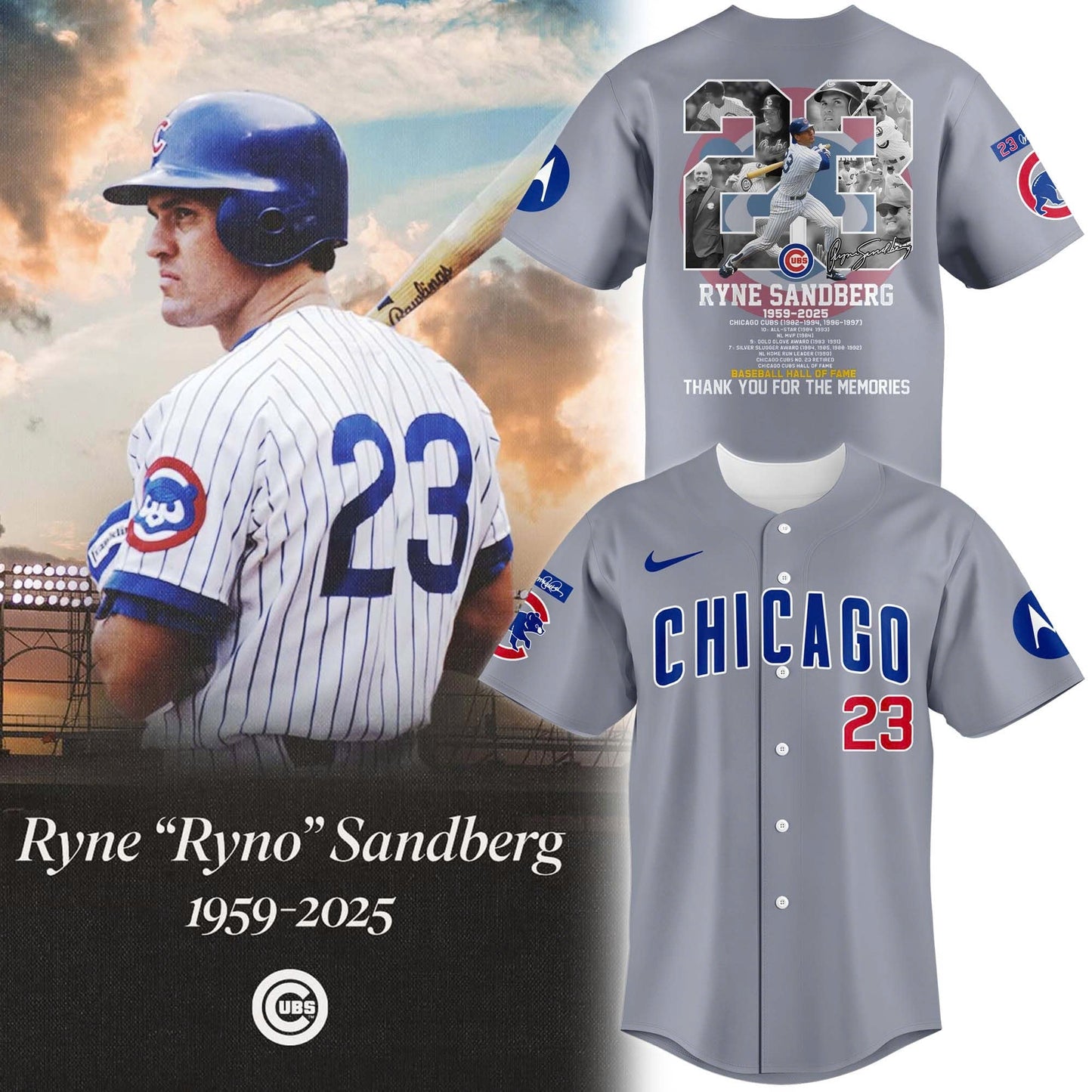 CHC 'Ryne Sandberg Tribute' Vapor Premier Limited Jersey V5 - Printed