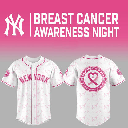 NYY x Breast Cancer Awareness Night - Limited Edition Jersey - Printed