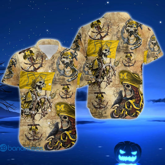 Michigan Wolverines - Pirate Skeleton Hawaiian Shirt H50995