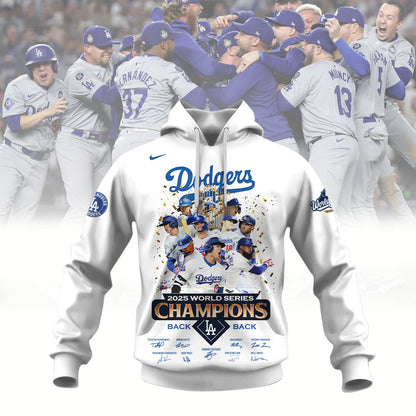 Dodgers World Series Champions Pullover Hoodie - Printed