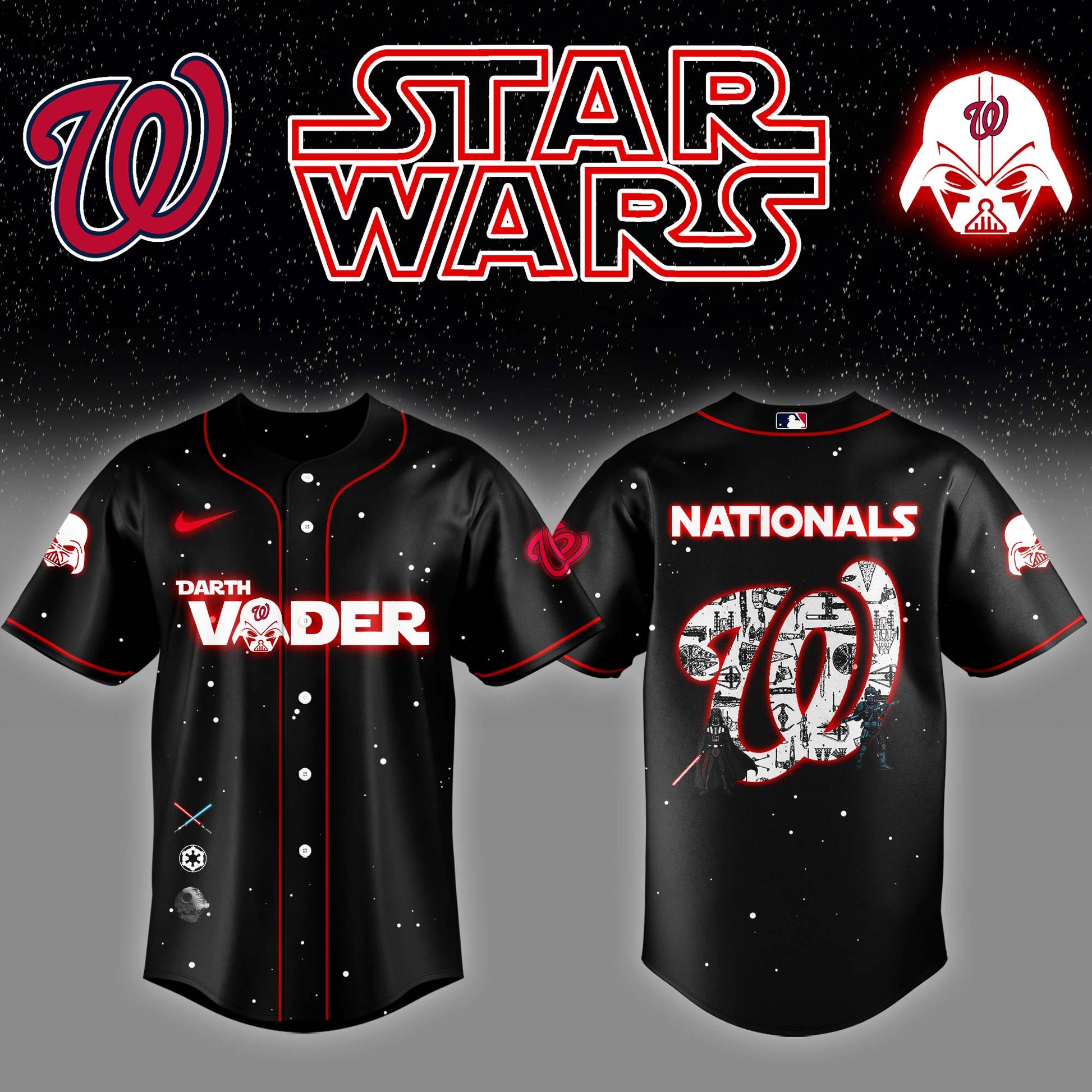 Washington Nationals x Stars Wars Darth Vader Night Baseball Jersey Editions Limited v2