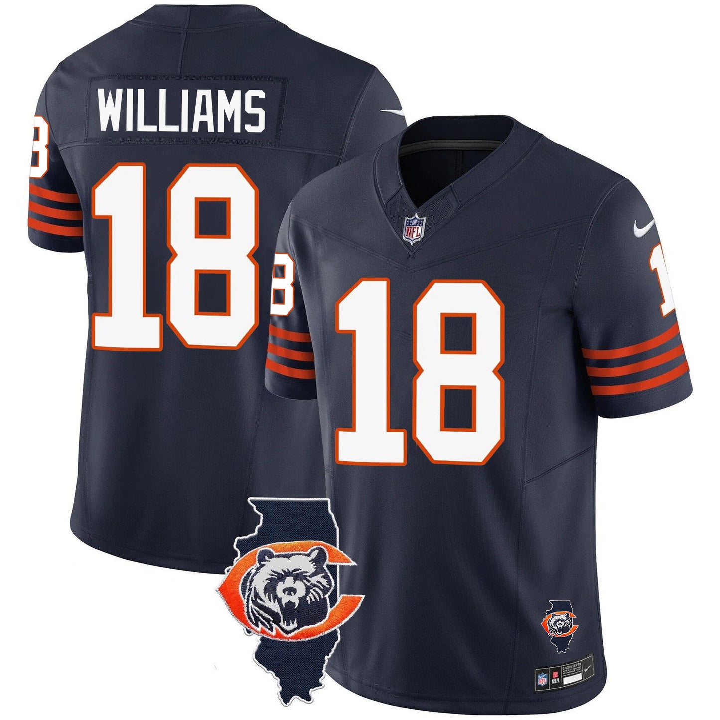 Bears Vapor Limited Player 2024 Jersey TLA - All Stitched