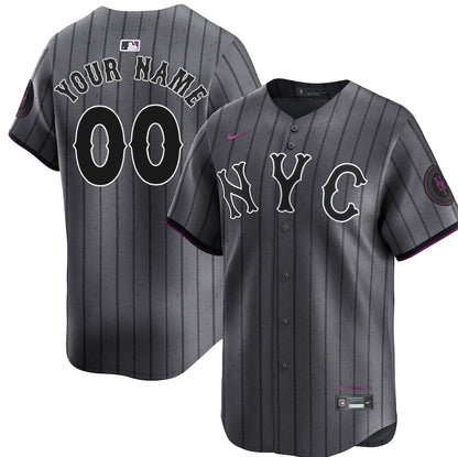 Mets Francisco Graphite 2024 City Connect Limited Custom Jersey TLA - All Stitched