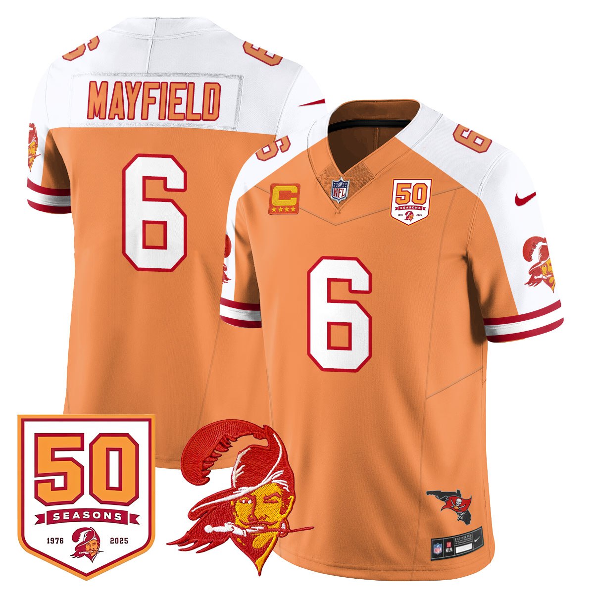 Tampa Bay Buccaneers 50th Season Limited Jersey - All Stitched