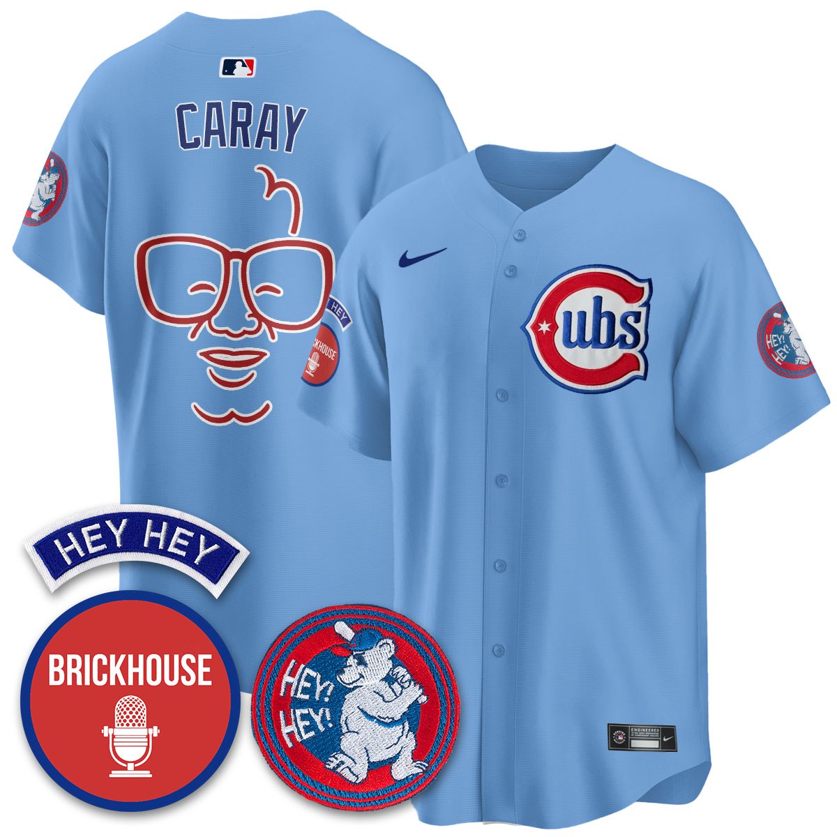 Chicago Cubs Limited Jersey - Jack Brickhouse "Hey Hey" Patch - All Stitched