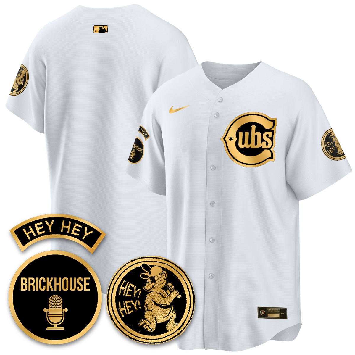 Chicago Cubs Limited Jersey - Jack Brickhouse "Hey Hey" Patch - All Stitched